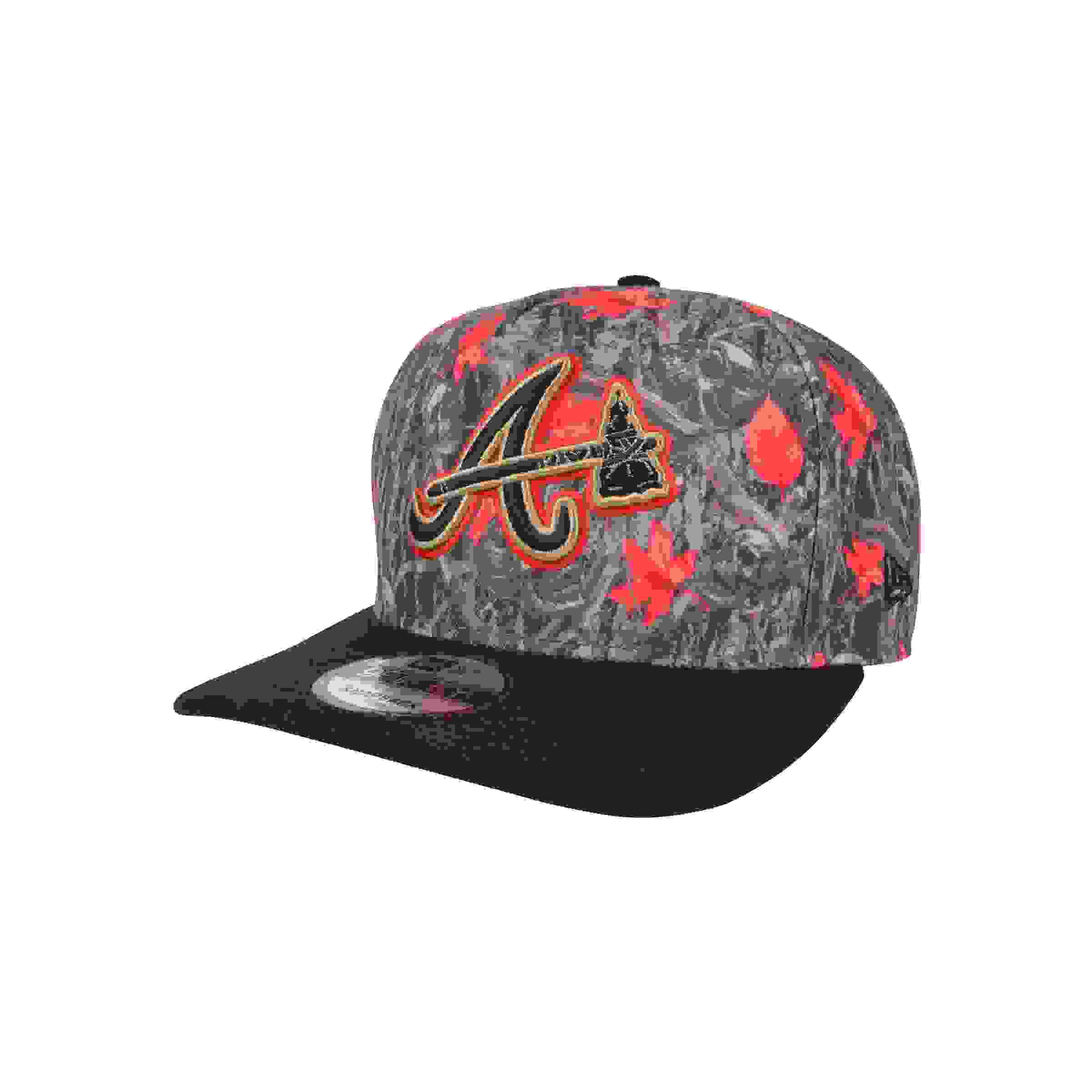 New Era Atlanta Braves 9FIFTY A-Frame Skull Camo Red Snapback Hat